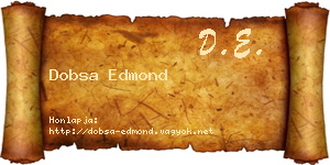 Dobsa Edmond névjegykártya